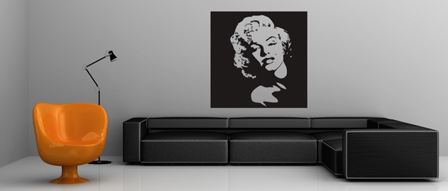 Nlepka na stenu Marilyn Monroe, polep na stnu a nbytek