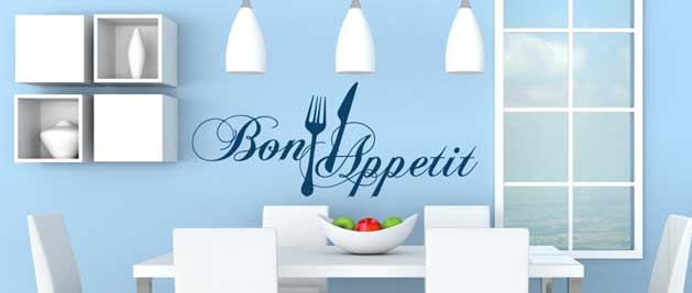 Nlepka na stenu Bon Appetit, polep na stnu a nbytek