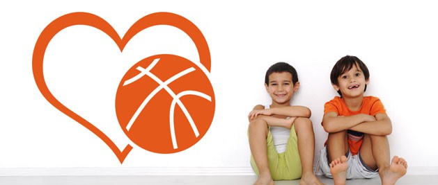 Nlepka na stenu milujem basketbal, polep na stnu a nbytek