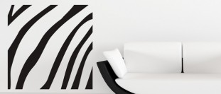 Nálepka na stenu výrez zebry do izby, polep na stěnu a nábytek