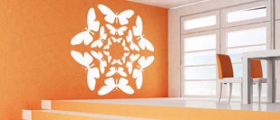 Samolepka na stenu obrazec z motýľou, polep na stěnu a nábytek