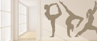 Samolepka na stenu gymnastka moderná, polep na stěnu a nábytek