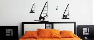 Samolepka na stenu windsurfing, polep na stěnu a nábytek