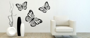 Samolepka na stenu motýľ Babôčka, polep na stěnu a nábytek