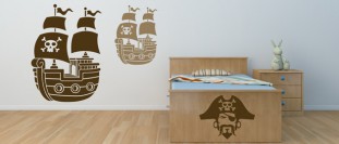 Nálepka na stenu hlava piráta, polep na stěnu a nábytek