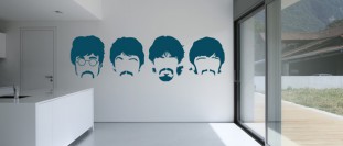 Samolepka na stenu Beatles, polep na stěnu a nábytek