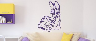 Samolepka na stenu ležiaca zebra, polep na stěnu a nábytek