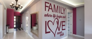 Nálepka na stenu s citátom - Love Family, polep na stěnu a nábytek