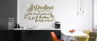 Polep na stenu s cittom - Rodina je miesto, polep na stnu a nbytek