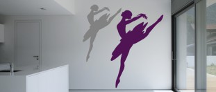 Samolepka silueta baletky na stenu, polep na stěnu a nábytek