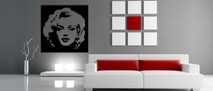 Nálepka na stenu obraz Marilyn Monroe, polep na stěnu a nábytek