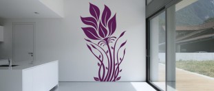 Samolepka na stenu modern dizajn rastlina, polep na stnu a nbytek