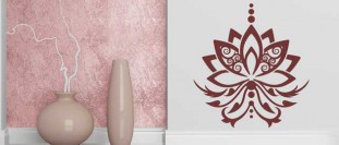 Samolepka na stenu kvet lotosu, polep na stěnu a nábytek