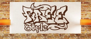 Samolepka na stenu freestyle graffiti, polep na stnu a nbytek