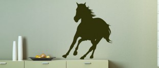 Samolepka na stenu silueta koňa, polep na stěnu a nábytek