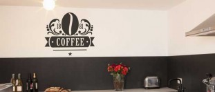 Samolepka na stenu coffee, polep na stěnu a nábytek