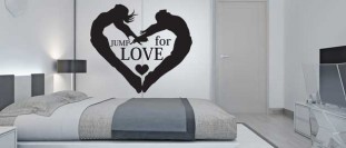 Polep na stenu s textom - Jump for love, polep na stěnu a nábytek
