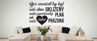 Nlepky na stenu bez vnat przdna srdcia, polep na stnu a nbytek