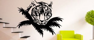 Nálepka na stenu tigria hlava, polep na stěnu a nábytek