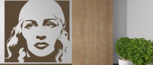 Samolepka na stenu Madonna portrét, polep na stěnu a nábytek