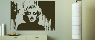 Nálepka na stenu Marilyn Monroe portrét, polep na stěnu a nábytek
