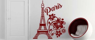 Samolepka na stenu Eiffelova veža v Paríži, polep na stěnu a nábytek