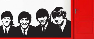 Nálepka na stenu Beatles, polep na stěnu a nábytek