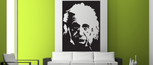 Nálepka na stenu Einstein, polep na stěnu a nábytek