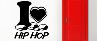 Nlepka na stenu i love hip hop, polep na stnu a nbytek