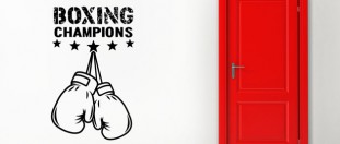 Nálepka na stenu boxing champions, polep na stěnu a nábytek