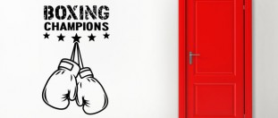 Nlepka na stenu boxing champions, polep na stnu a nbytek