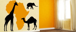 Samolepka na stenu žirafa silueta, polep na stěnu a nábytek