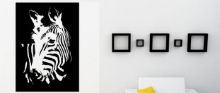 Nálepka na stenu zebra na obrázku, polep na stěnu a nábytek