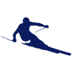 Samolepka na stenu slalom na lyžiach, polep na stěnu a nábytek