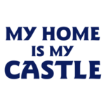 Samolepka na stenu s textom - My Home Is My Castle, polep na stěnu a nábytek